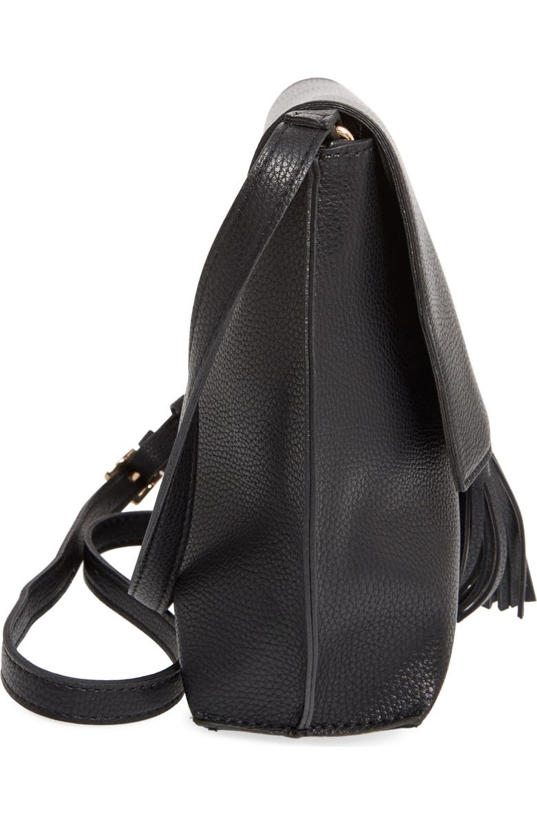 Sole Society Tassel Faux Leather Crossbody Bag, Alternate, color,