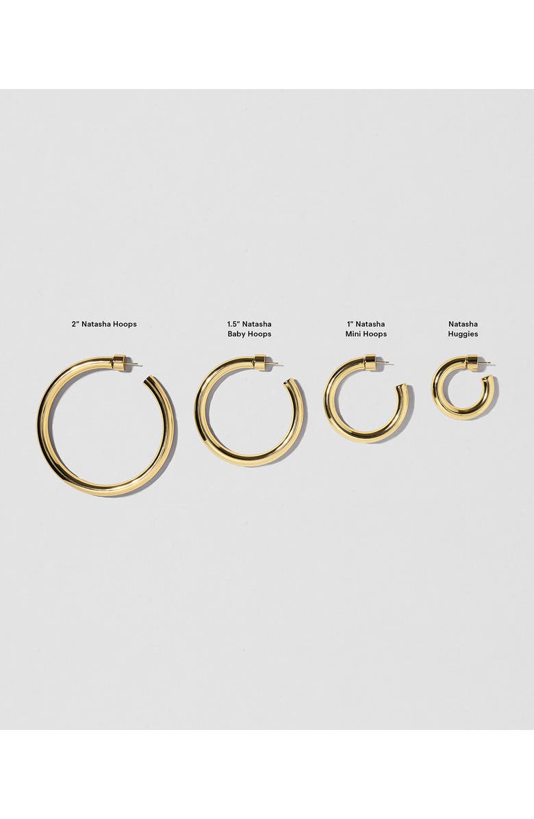 Jennifer Fisher Natasha Hoops, 2-Inch, Alternate, color, Gold