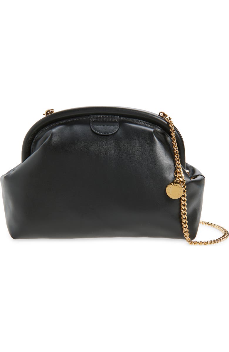 Stella McCartney Falabella Padded Soft Clutch, Main, color, Black