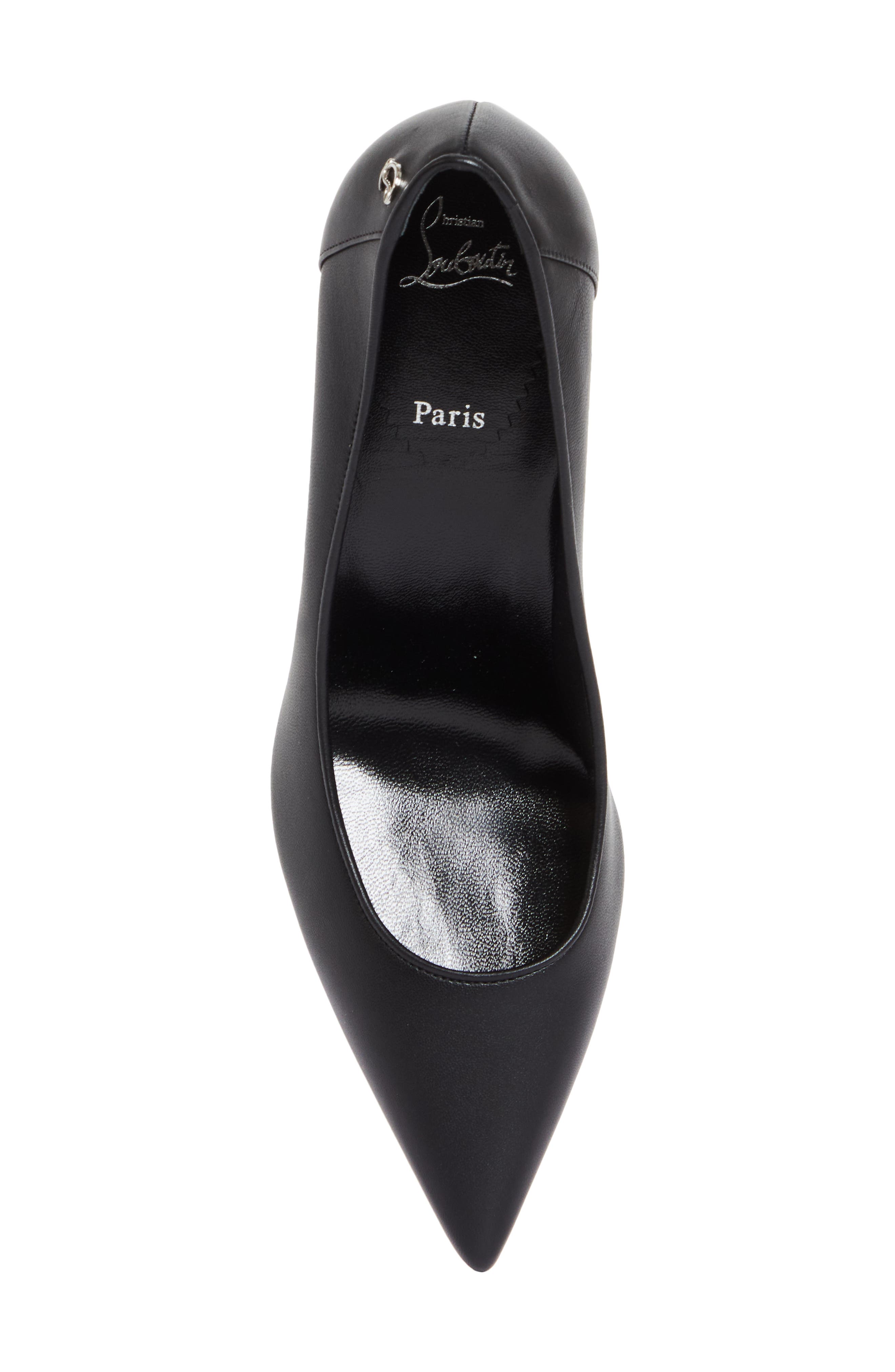 Christian Louboutin Sporty Kate Pointed Toe Pump, Alternate, color, B439 Black/ Lin Black