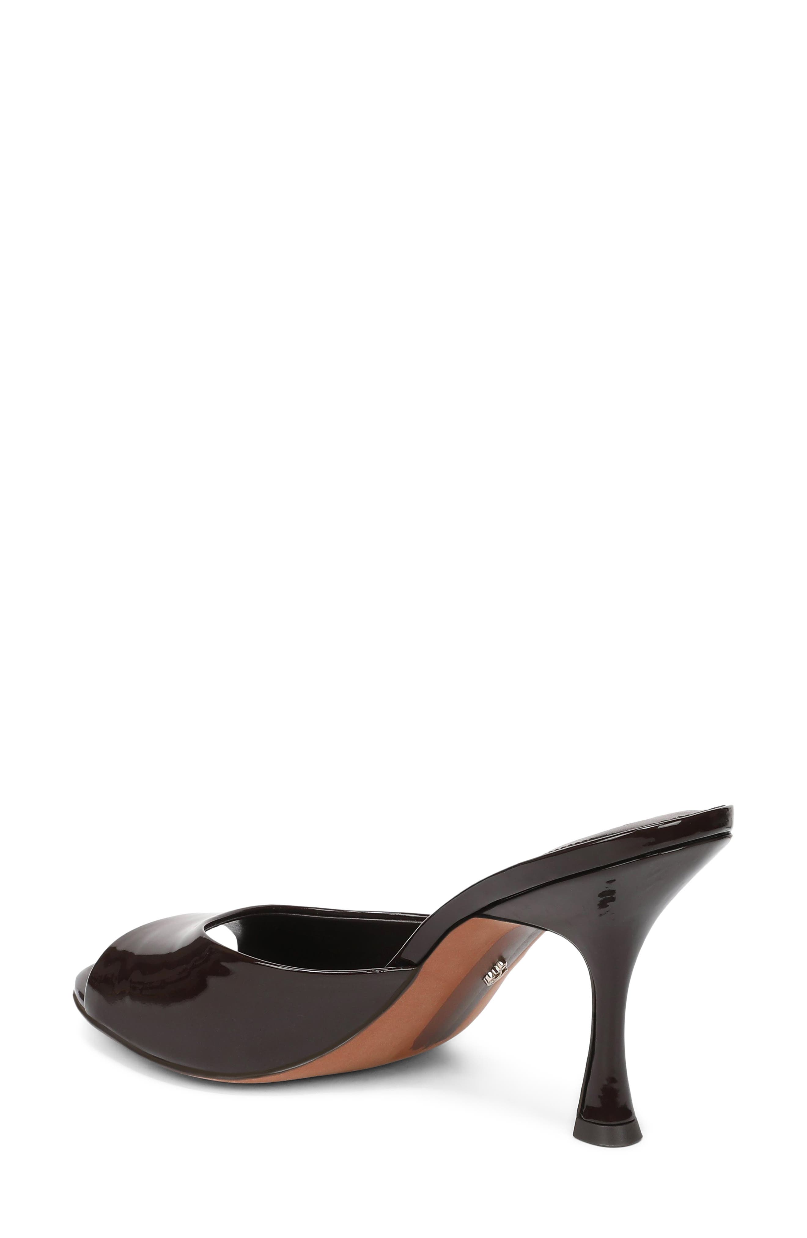 Jeanie Slide Sandal, Alternate, color, RICH CHOCOLATE PATENT