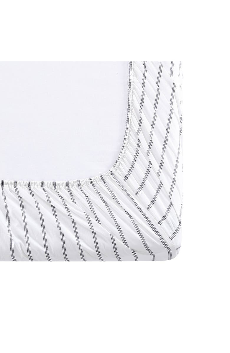 STONE COTTAGE Trenton Stripe 200 Thread Count Cotton Percale Sheet Set, Alternate, color, Light Pastel Grey