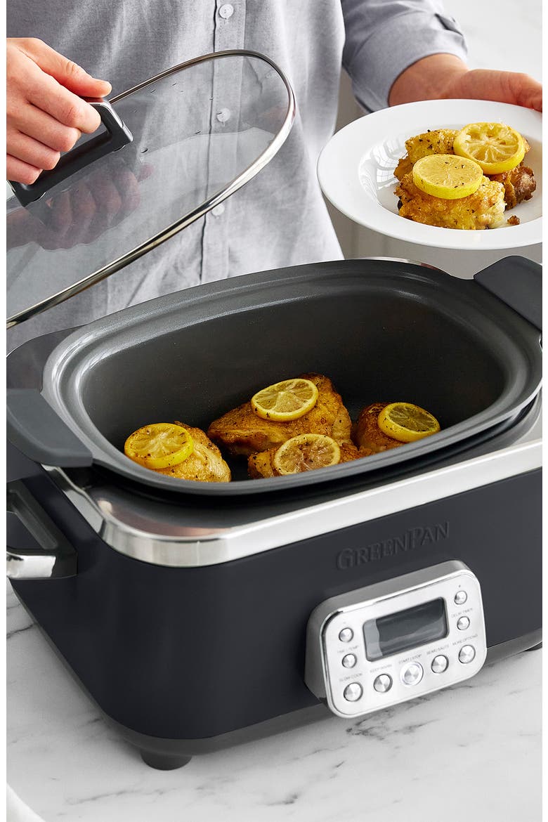 Elite 14-in-1 6-Quart Slow Cooker, Alternate, color, BLACK