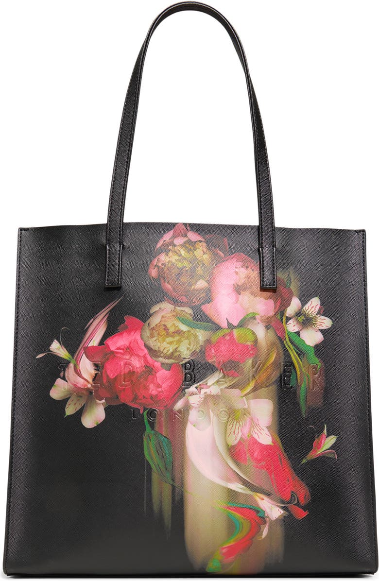 Ted Baker Soocon Floral Print Tote, Main, color, Winter Glow Epi Synthetic Epi