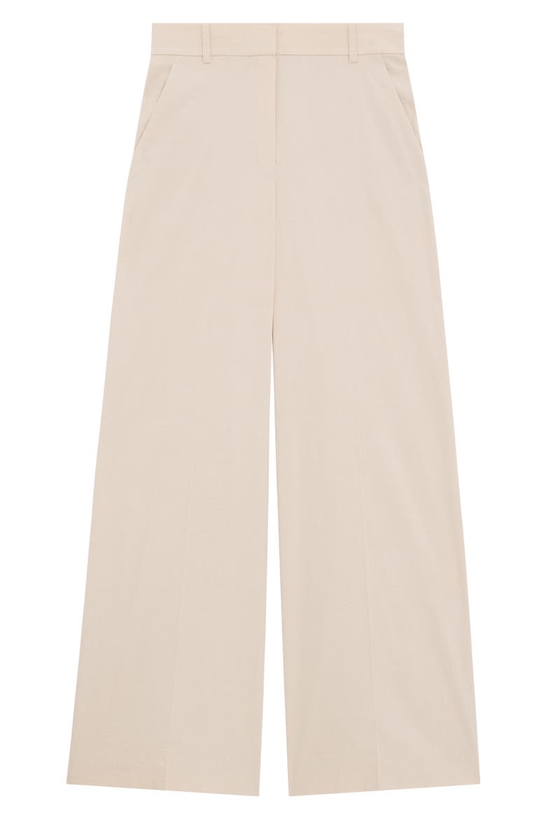 Linen Blend Wide Leg Pants, Alternate, color, STRAW