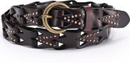 OLD TREND Oranda Genuine Leather Woven Studded Statement Belt