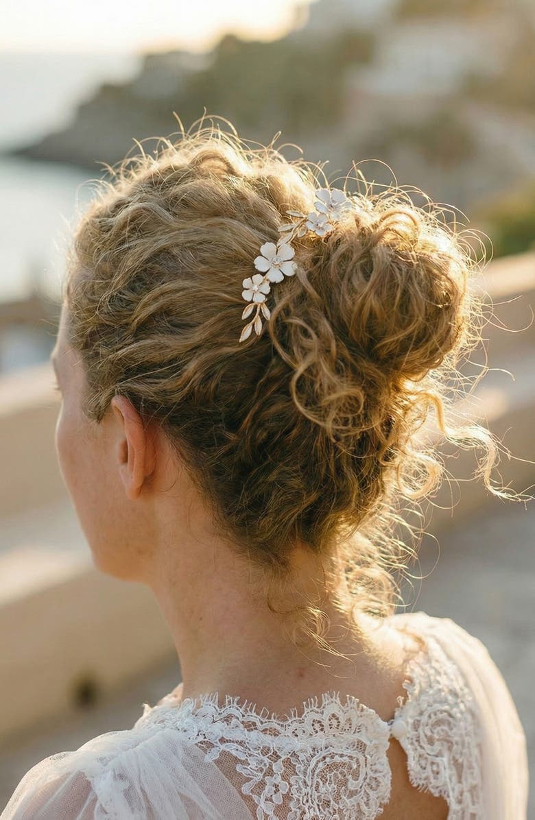 Brides & Hairpins Thisbe Halo Comb, Alternate, color, Silver