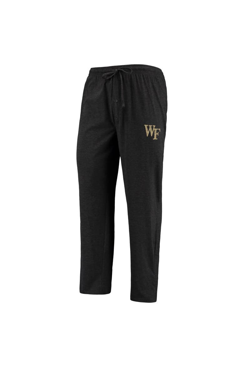 Men's Concepts Sport Black/Heathered Charcoal Wake Forest Demon Deacons Meter Long Sleeve T-Shirt & Pants Sleep Set, Alternate, color, Black