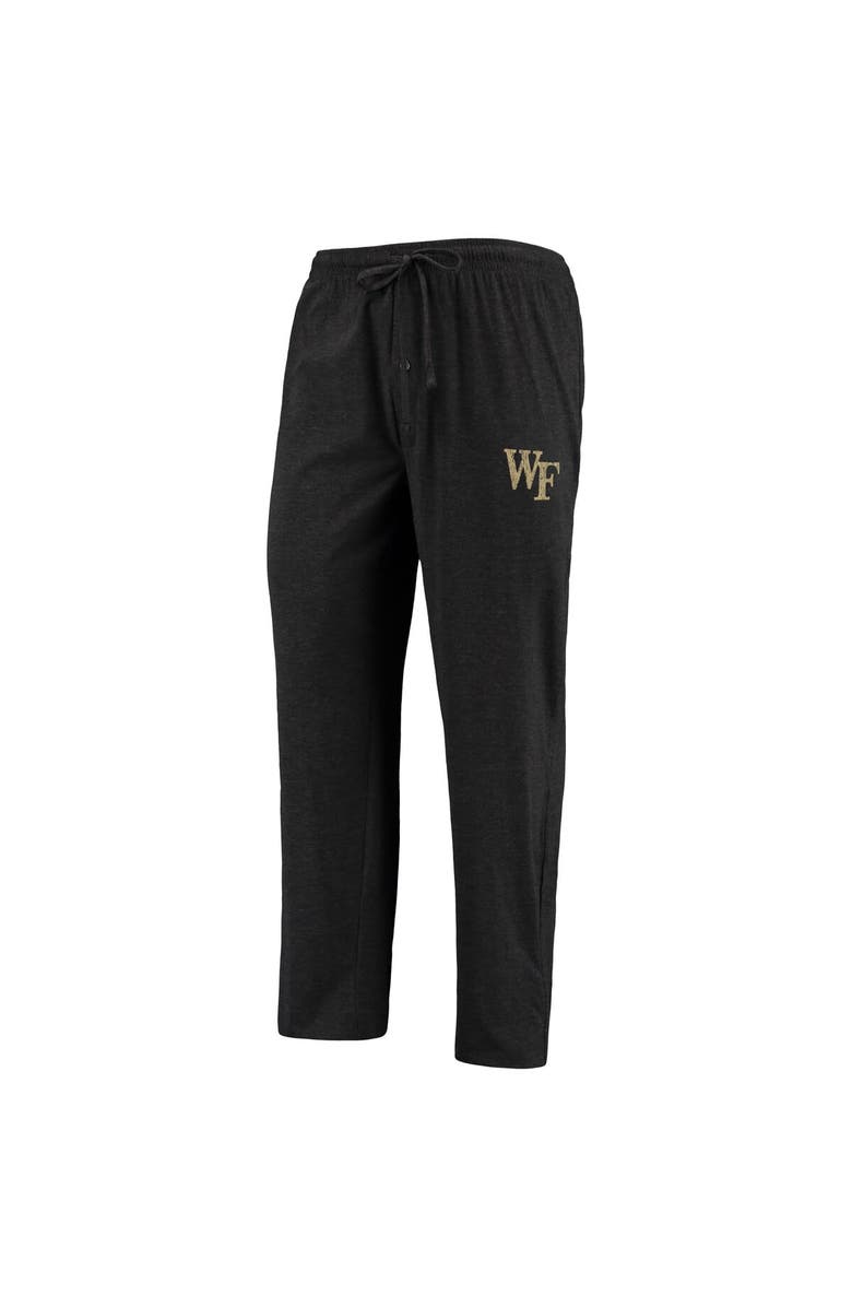 CONCEPTS SPORT Men's Concepts Sport Black/Heathered Charcoal Wake Forest Demon Deacons Meter Long Sleeve T-Shirt & Pants Sleep Set, Alternate, color, Black