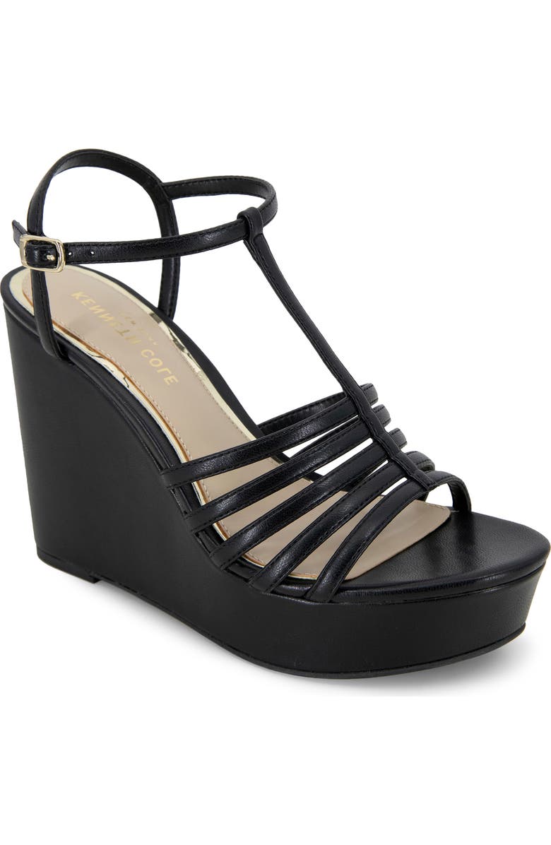 Kenneth Cole Celia Ankle Strap Platform Wedge Sandal, Main, color,