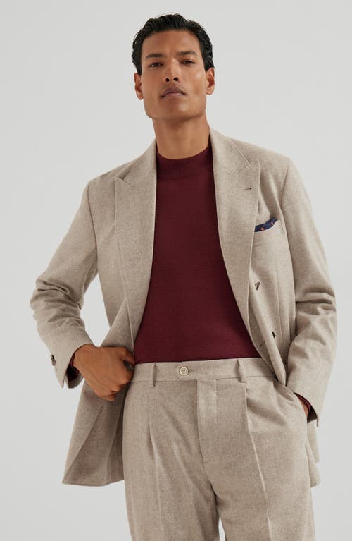 Brunello Cucinelli Double-breasted Patch-pocket Blazer In Gray