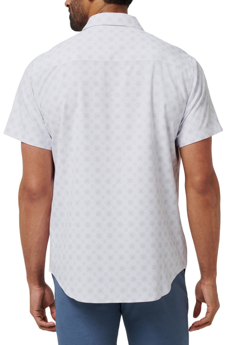 Postcard Please Short Sleeve Button-Up Shirt, Alternate, color, WHITE