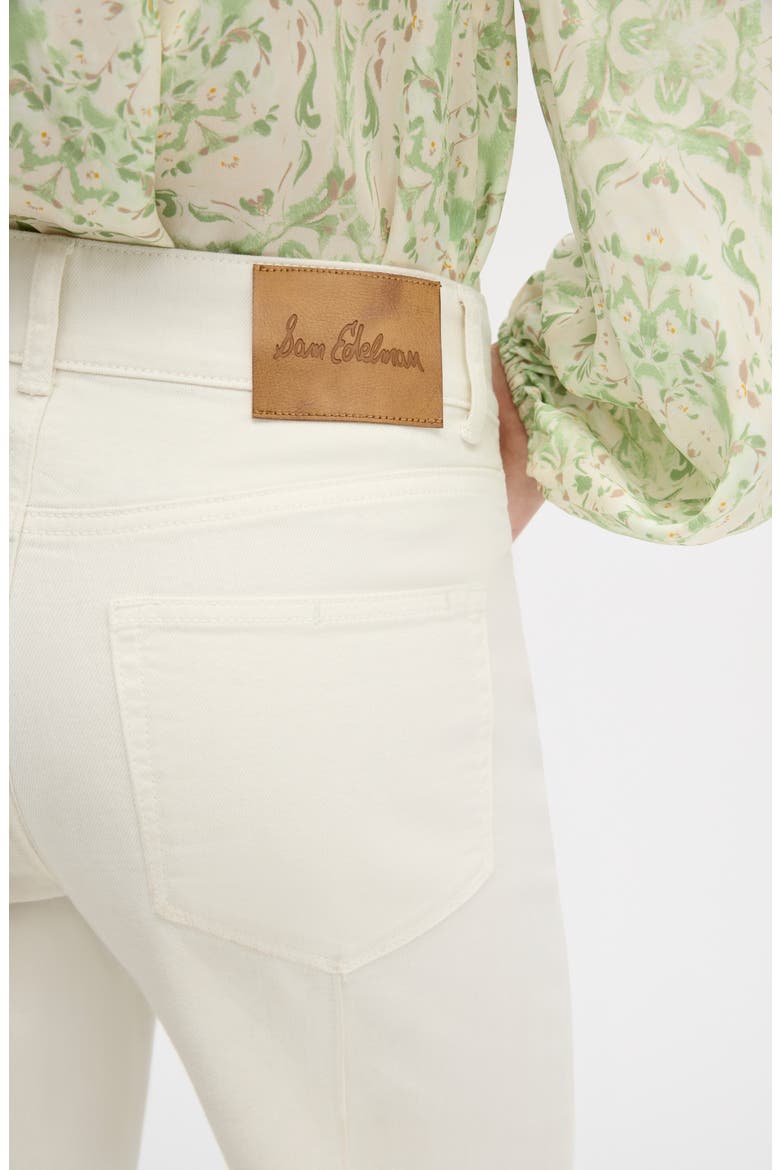 Pintuck Wide Leg Trouser Jeans, Alternate, color, ECRU