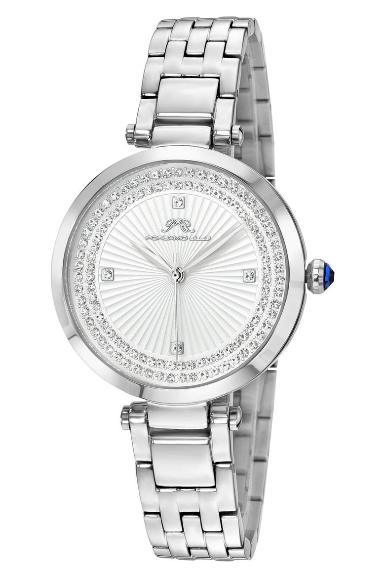 Natalie Bracelet Watch, 36mm, Main, color, SILVER
