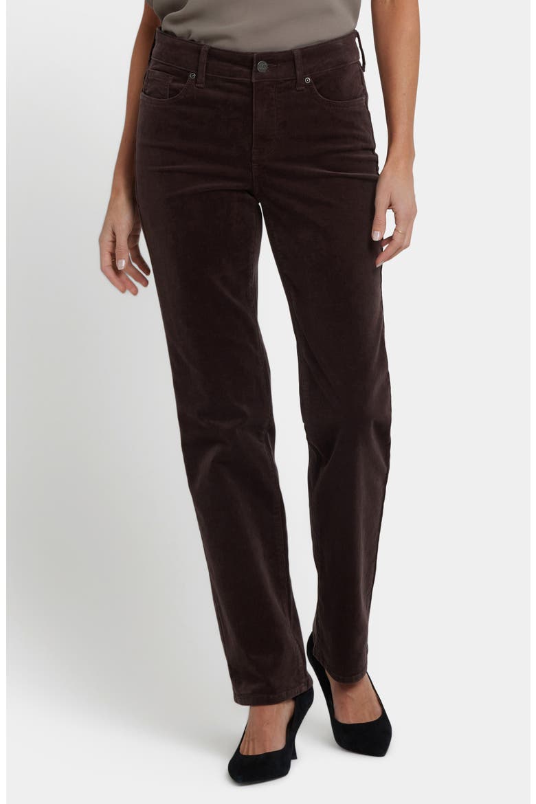 Marilyn Corduroy Straight Leg Pants, Alternate, color, BITTER CHOCOLATE