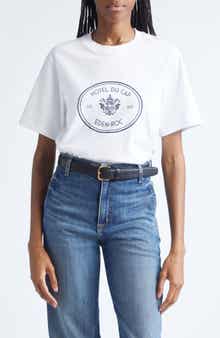 Sporty & Rich Eden Crest Cotton Graphic T-Shirt