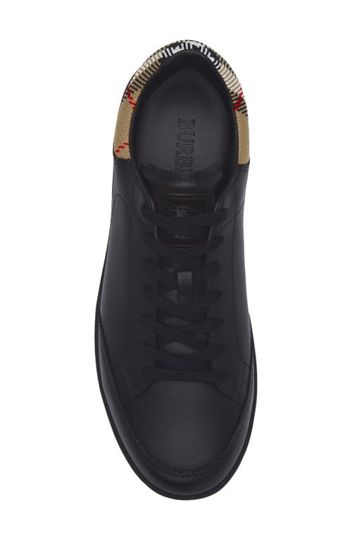 Burberry Set Leather Sneakers In Black