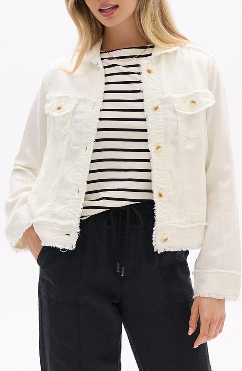 Fringe Detail Trucker Jacket