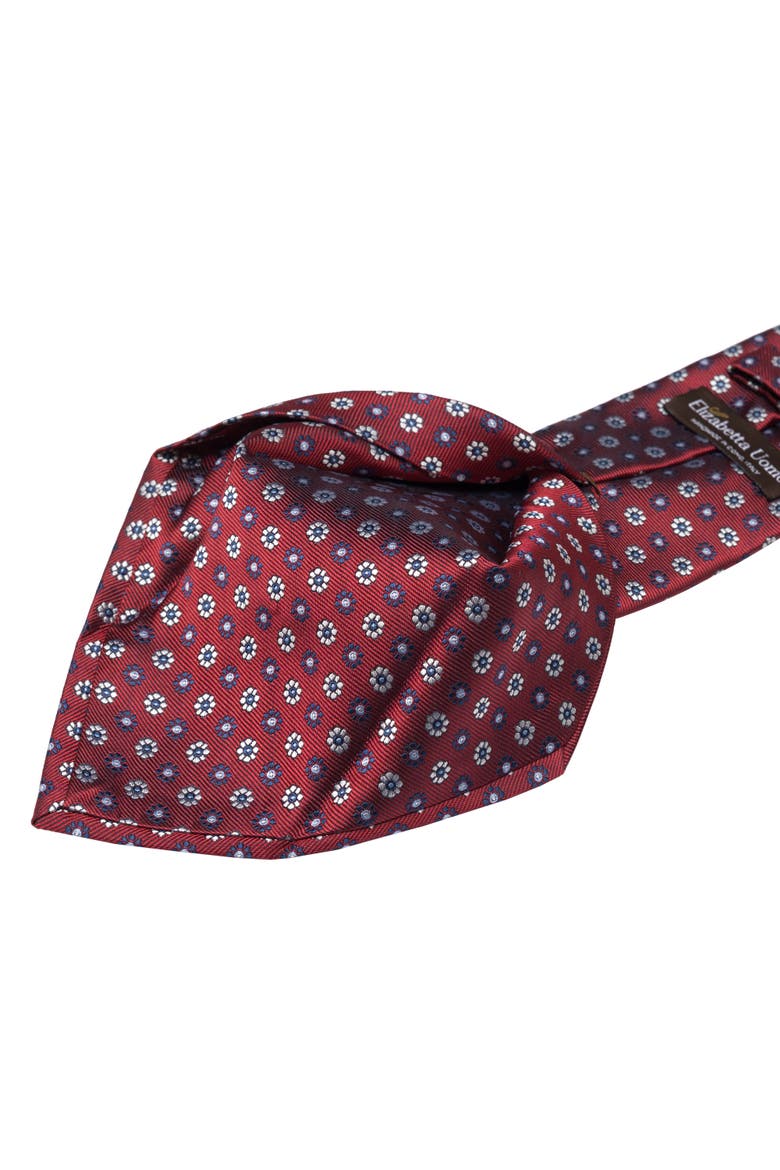 Umbria - Silk Jacquard Tie for Men, Alternate, color, Red