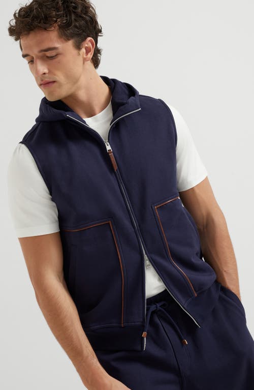 Brunello Cucinelli French Terry Vest In Cobalt