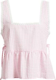 BP. Gingham Side Tie Tank