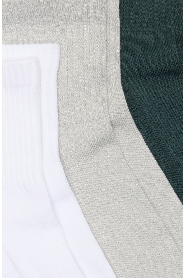 Assorted 3-Pack Half Crew Socks, Alternate, color, GREEN TIMBER