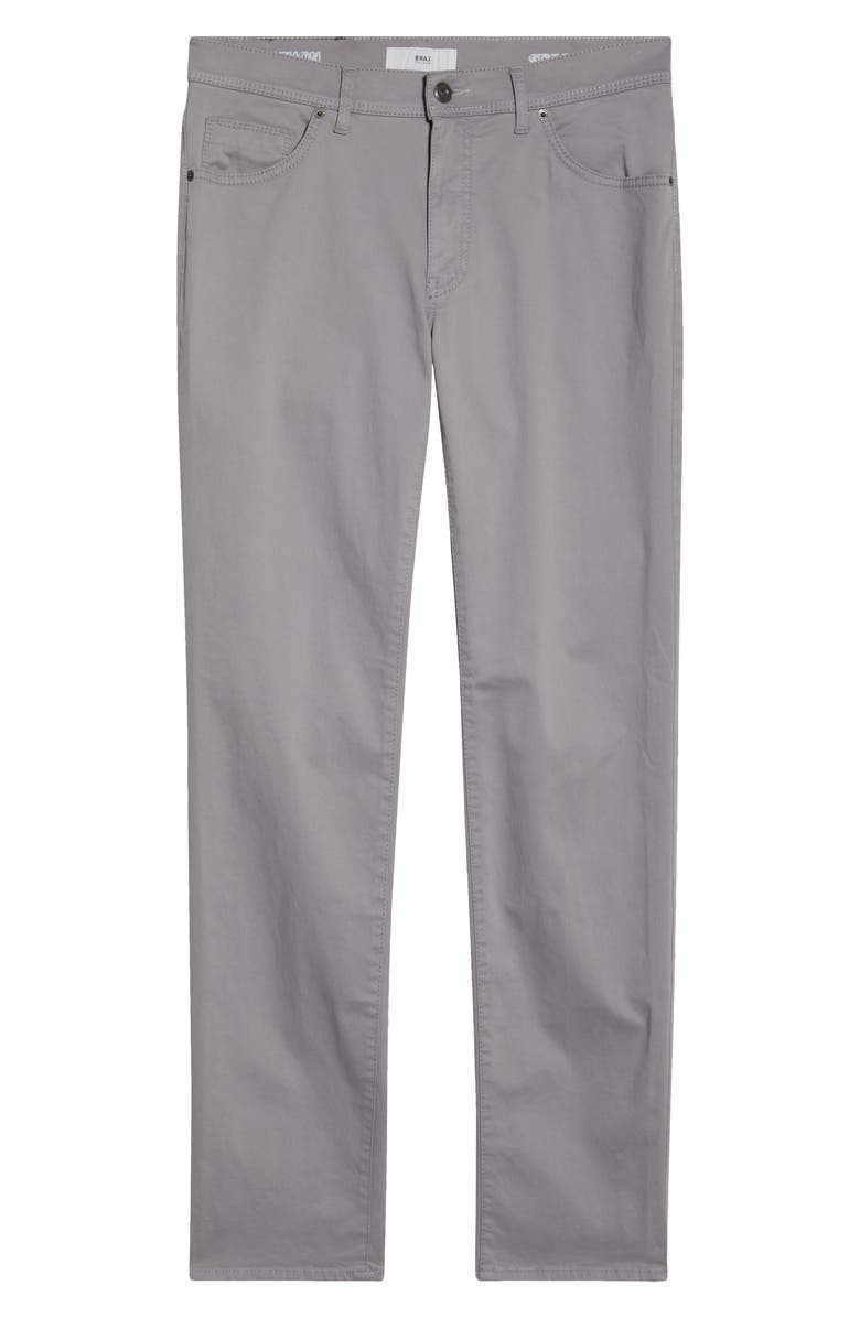 Brax Cadiz Marathon Cotton Stretch Twill Straight Leg Pants, Alternate, color, Silver