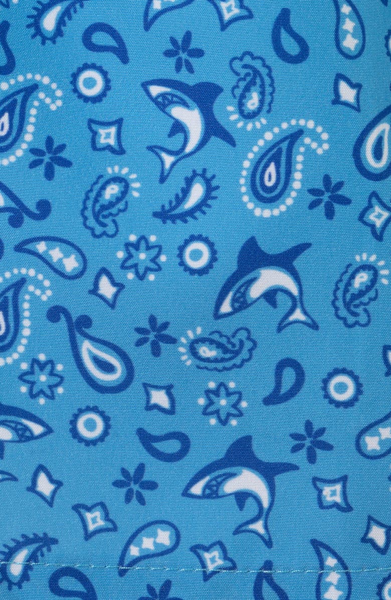 Andy & Evan Kids' Sailboat Long Sleeve Two-Piece Rashguard Swimsuit, Alternate, color, Blue Shark