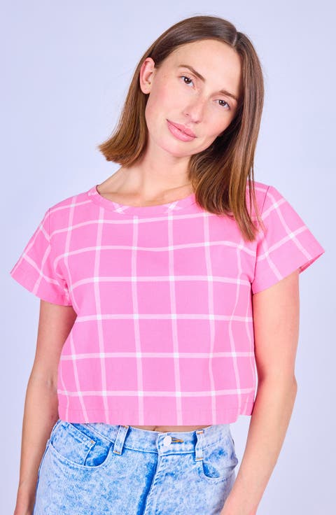 Grid Crop Top