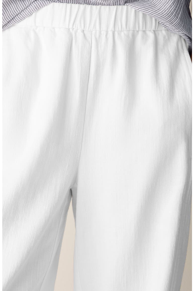 Organic Cotton & Organic Linen Ankle Lantern Pants, Alternate, color, WHITE