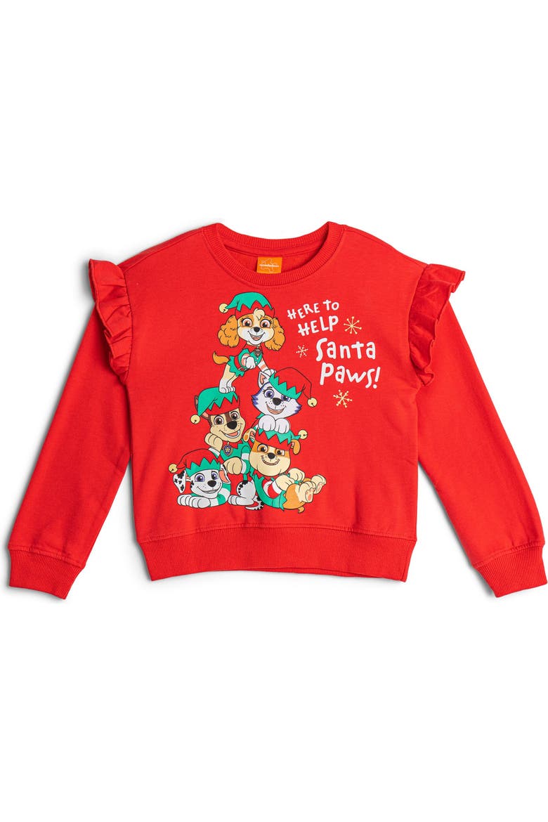 Fleece Sweatshirt and Pants Set, Alternate, color, Red and White Stripe