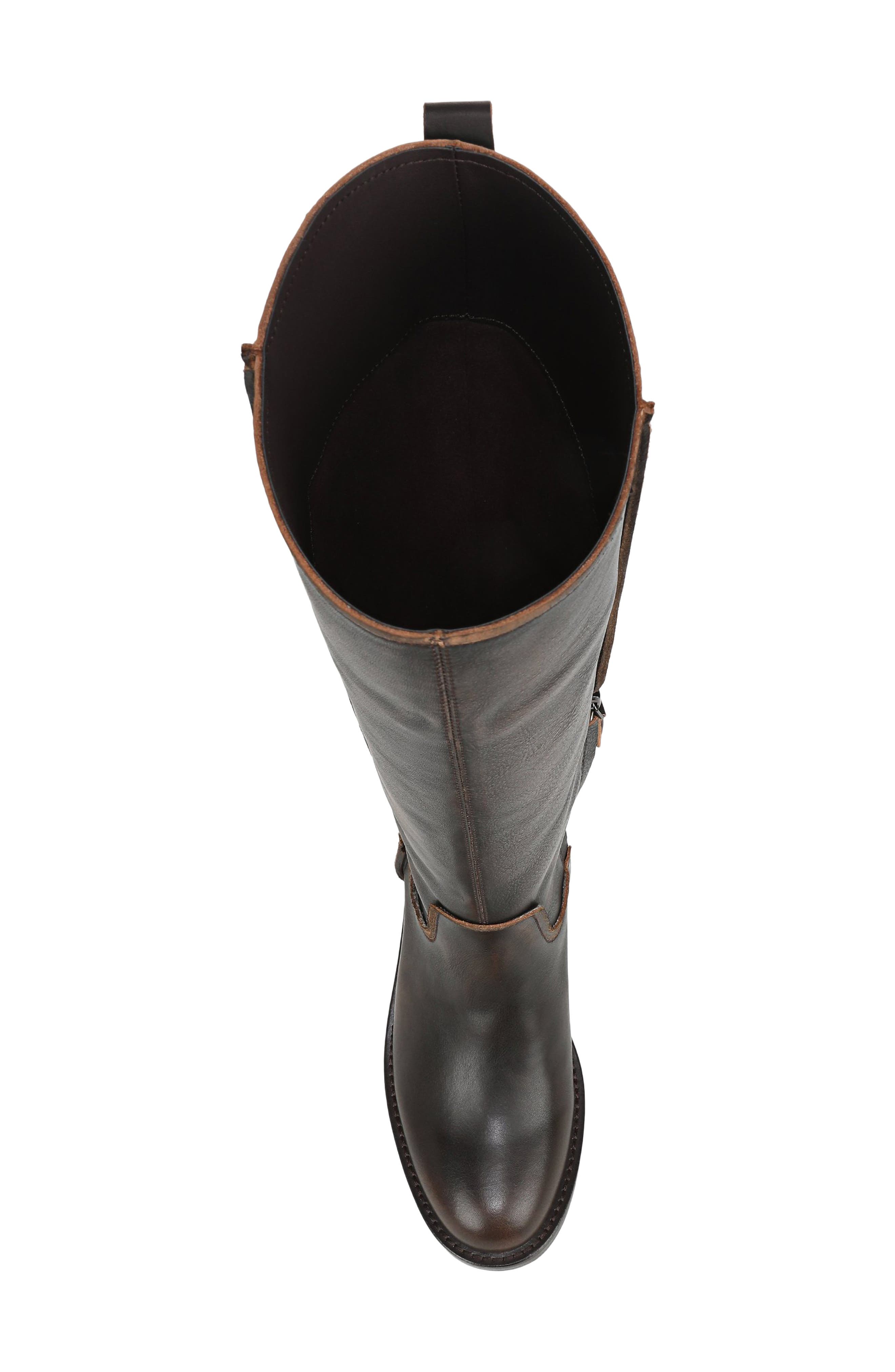 Meritt Leather Knee High Boot, Alternate, color, WASHED BROWN