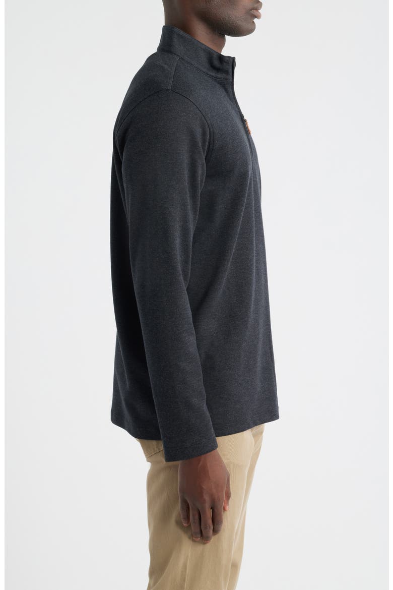 KPI Quarter Zip Pullover, Alternate, color, BLACK HEATHER