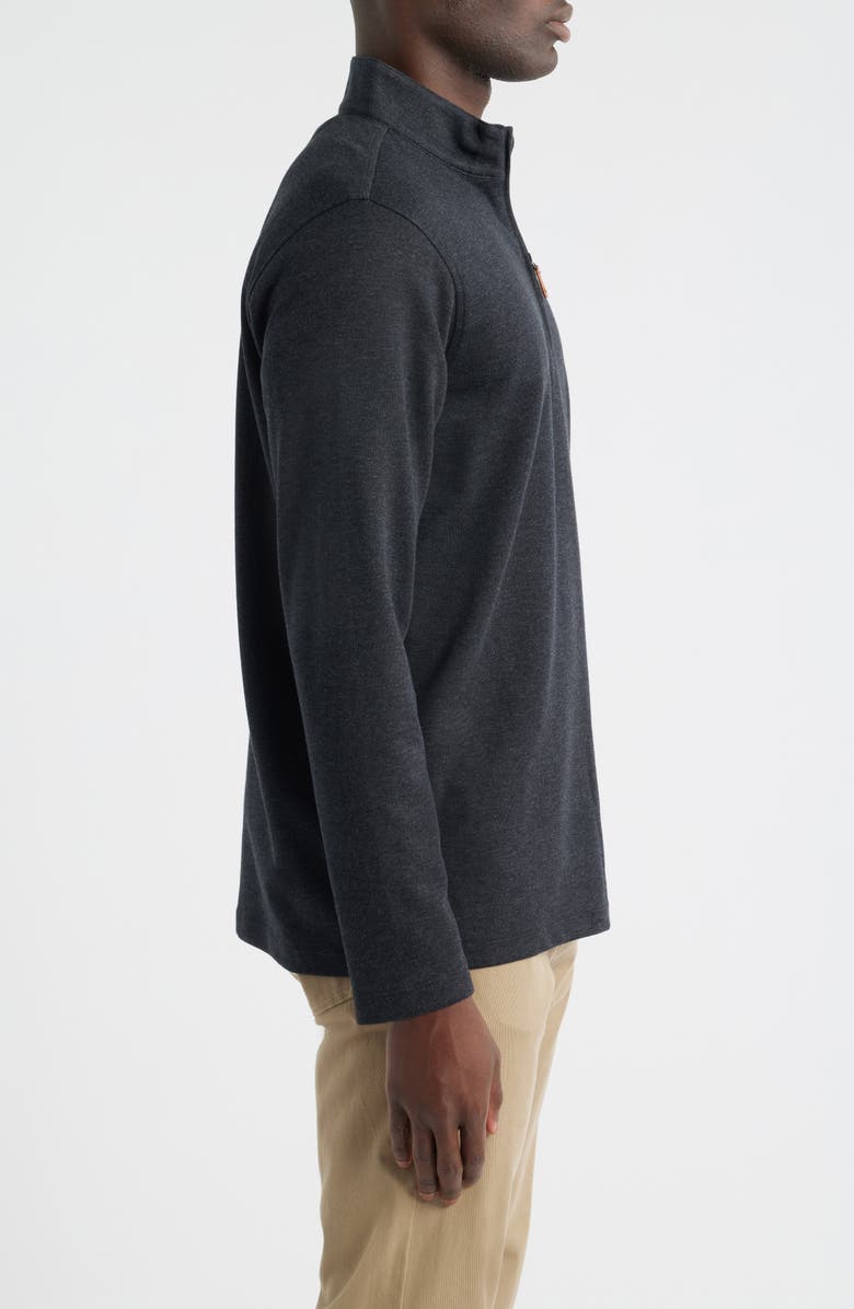 Mizzen+Main KPI Quarter Zip Pullover, Alternate, color, Black Heather