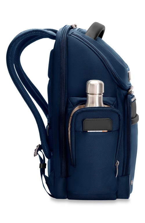 Briggs & Riley Work Medium Widemouth Backpack In Navy