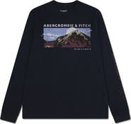 abercrombie kids Kids' Mountain Range Long Sleeve Graphic T-Shirt