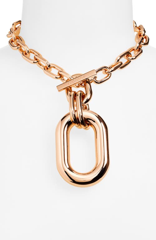 Rabanne Chunky Chain Oval Pendant Necklace In Gold