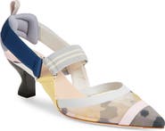 Fendi Colibri Floral Mesh Slingback Pump