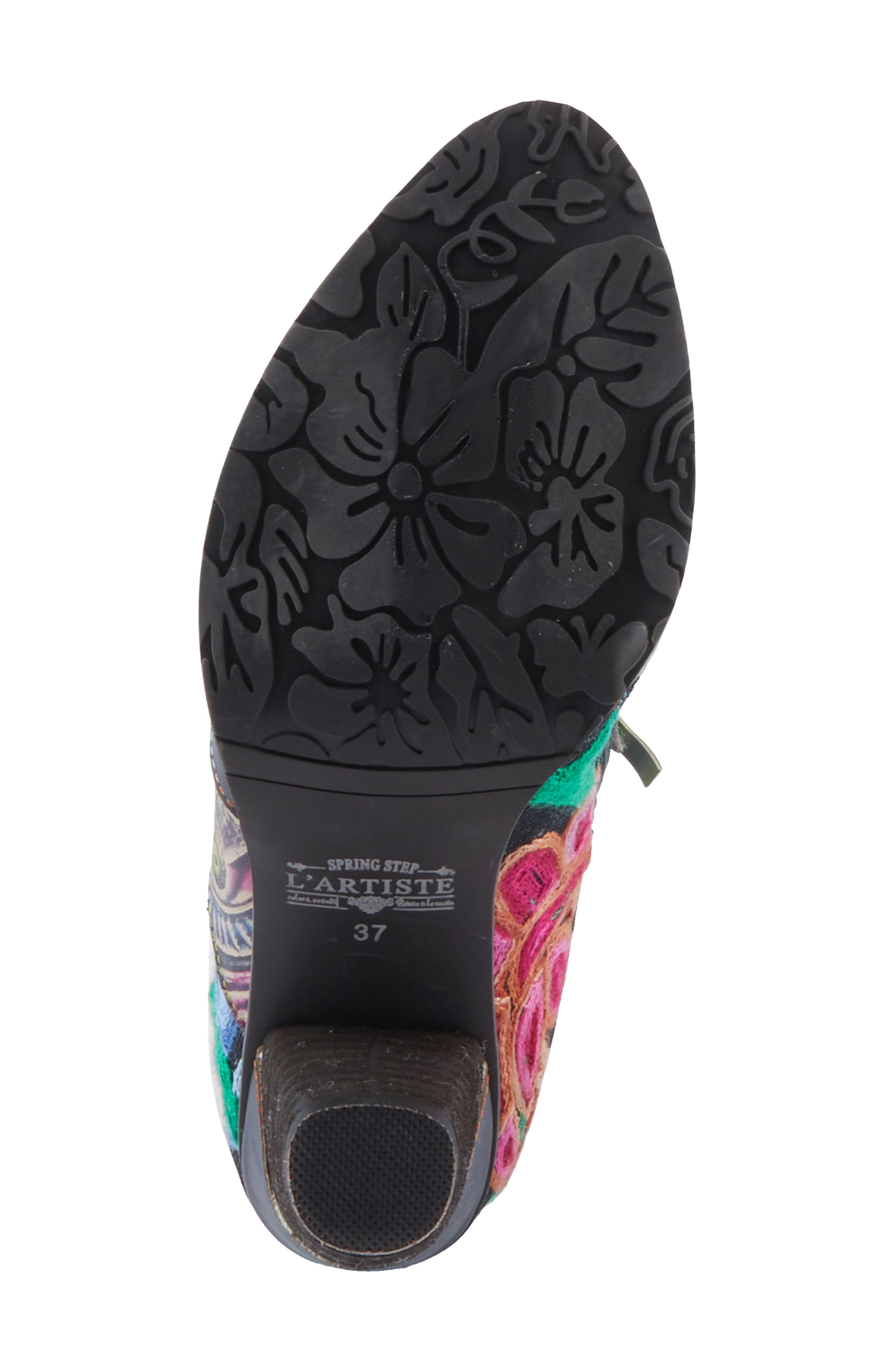 L'Artiste by Spring Step Malagie Lace-Up Cap Toe Knee High Boot, Alternate, color, Navy Multi