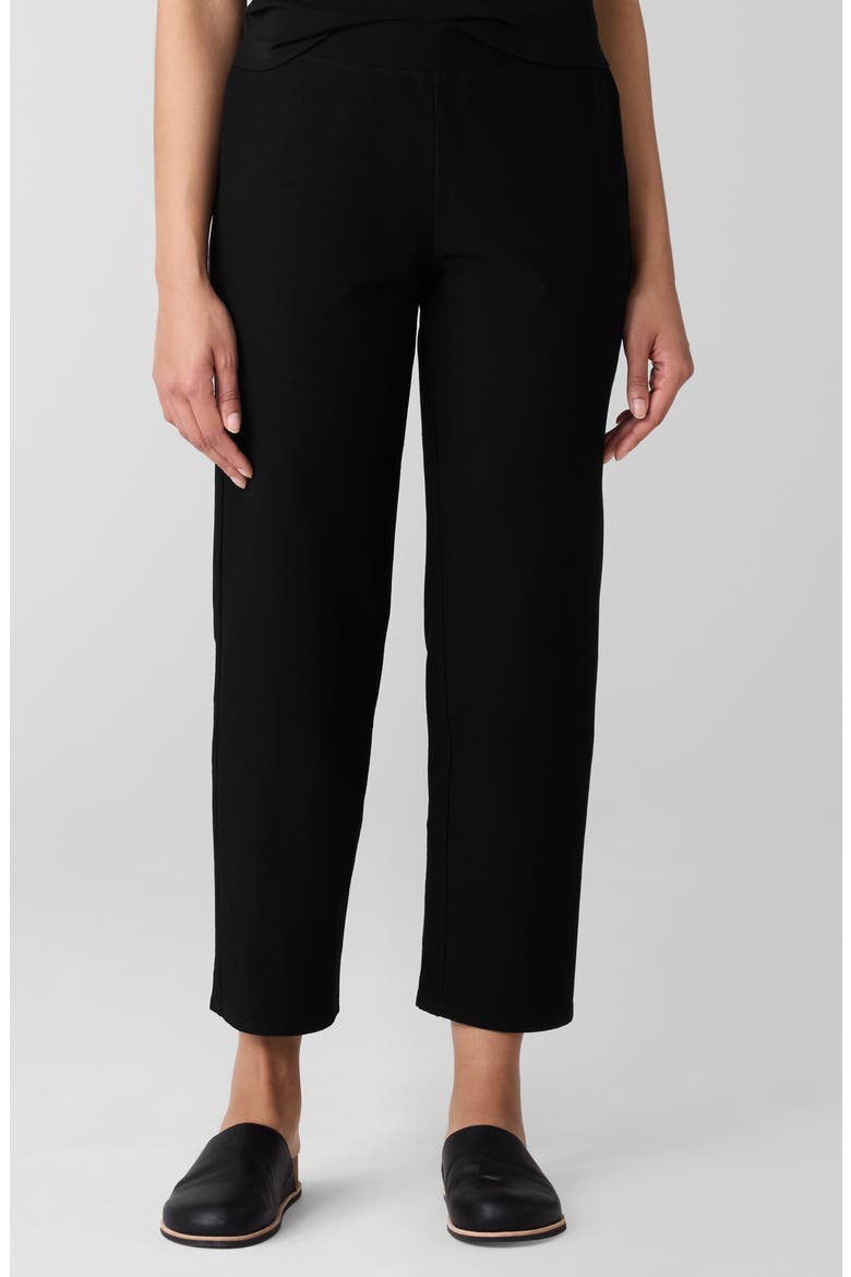 Ankle Straight Leg Stretch Pants, Main, color, BLACK