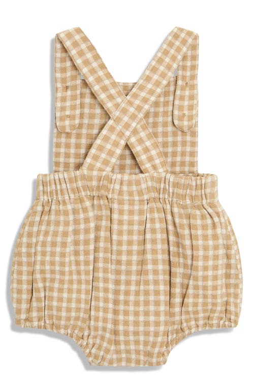 Jojo Maman Bébé Jojo Maman Bebe Stripe Cotton Shirt, Romper & Hat Set In Brown