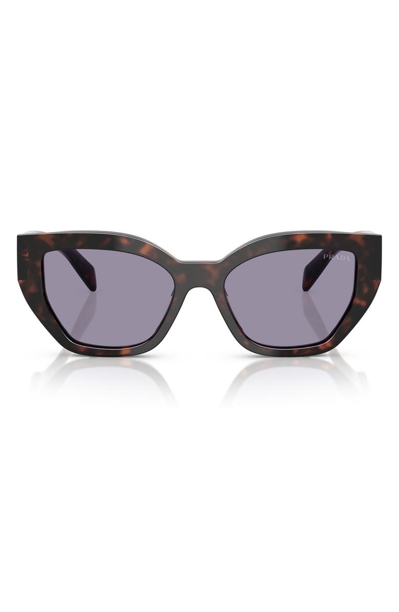 Prada 55mm Butterfly Sunglasses, Main, color, Grey Green