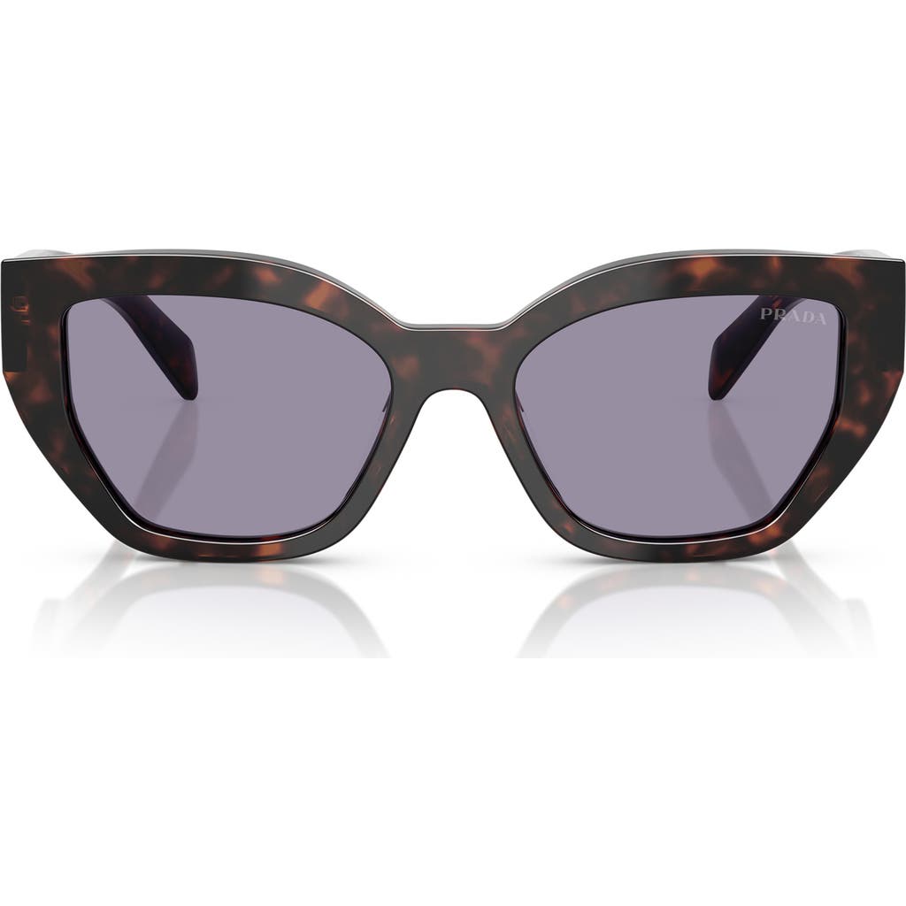 Prada Tortoiseshell-effect Cat-eye Sunglasses In Grey Green