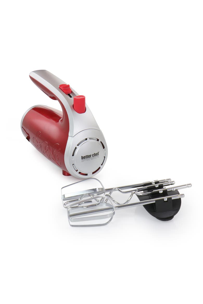 5-Speed 150-Watt Hand Mixer Red w/ Silver Accents, Alternate, color, Red