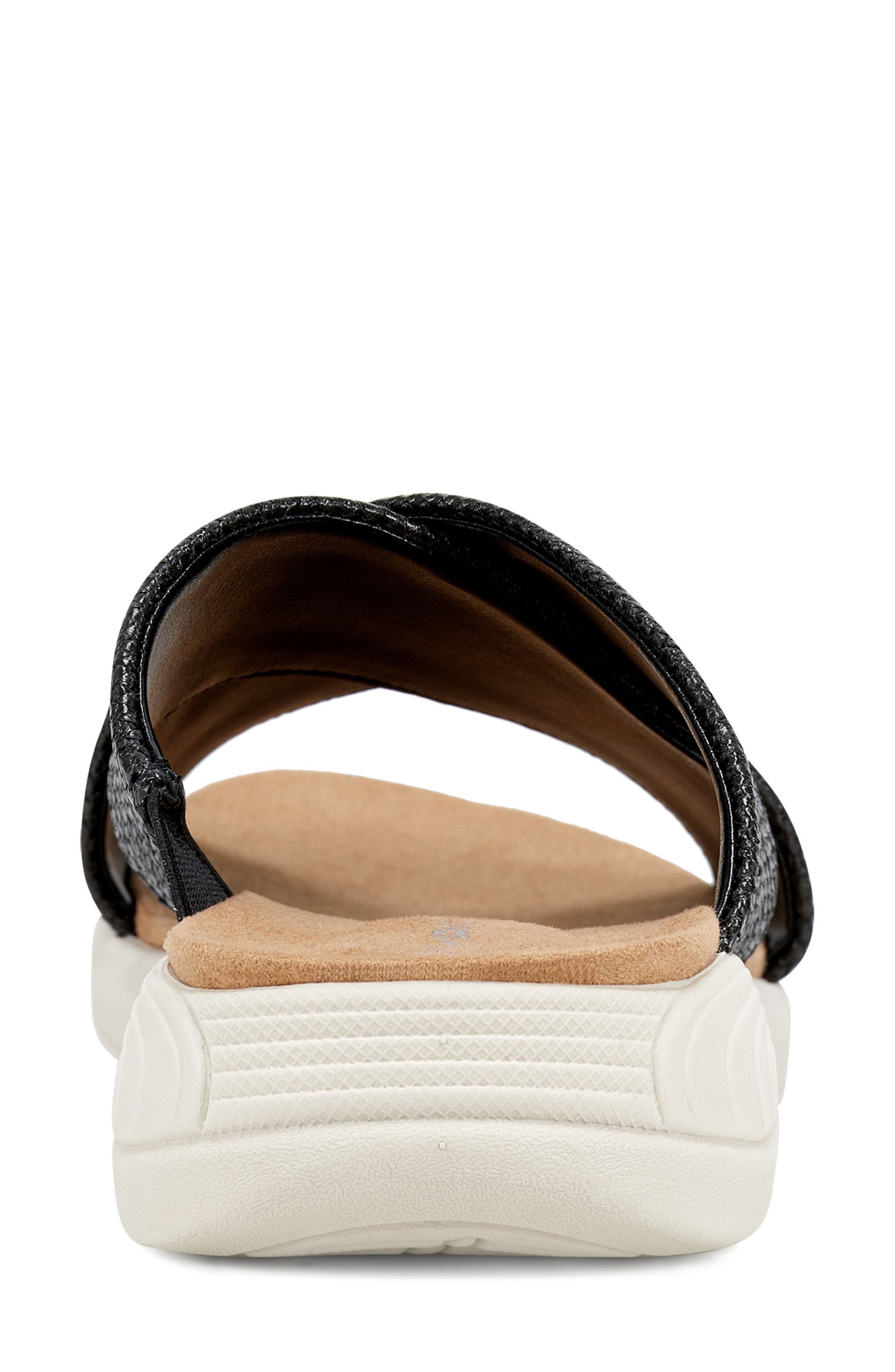 Taite Slide Sandal, Alternate, color, BLACK