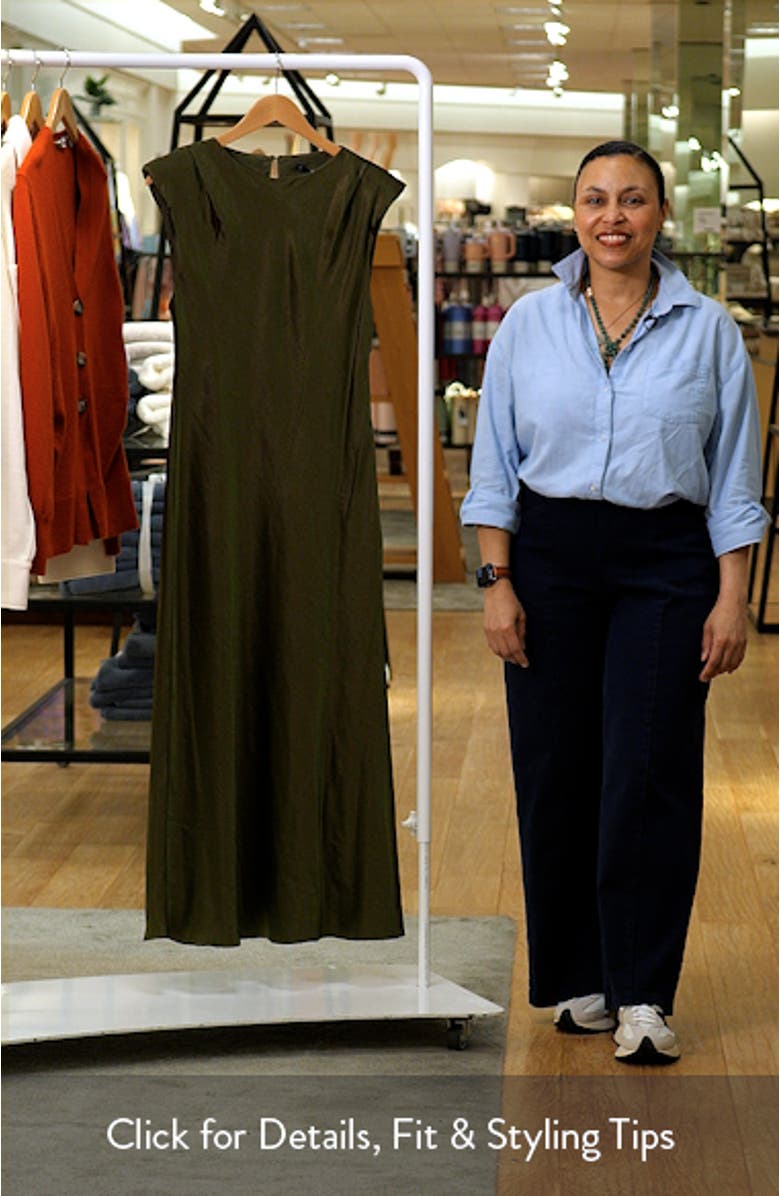 Sleeveless Satin Maxi Dress, sales video thumbnail