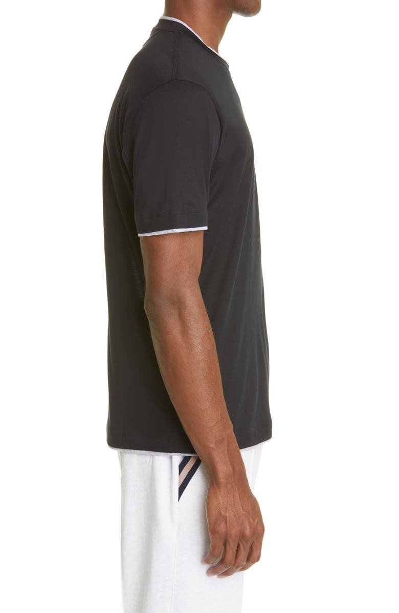 Brunello Cucinelli Men's Slim Fit Silk & Cotton T-Shirt, Alternate, color, 