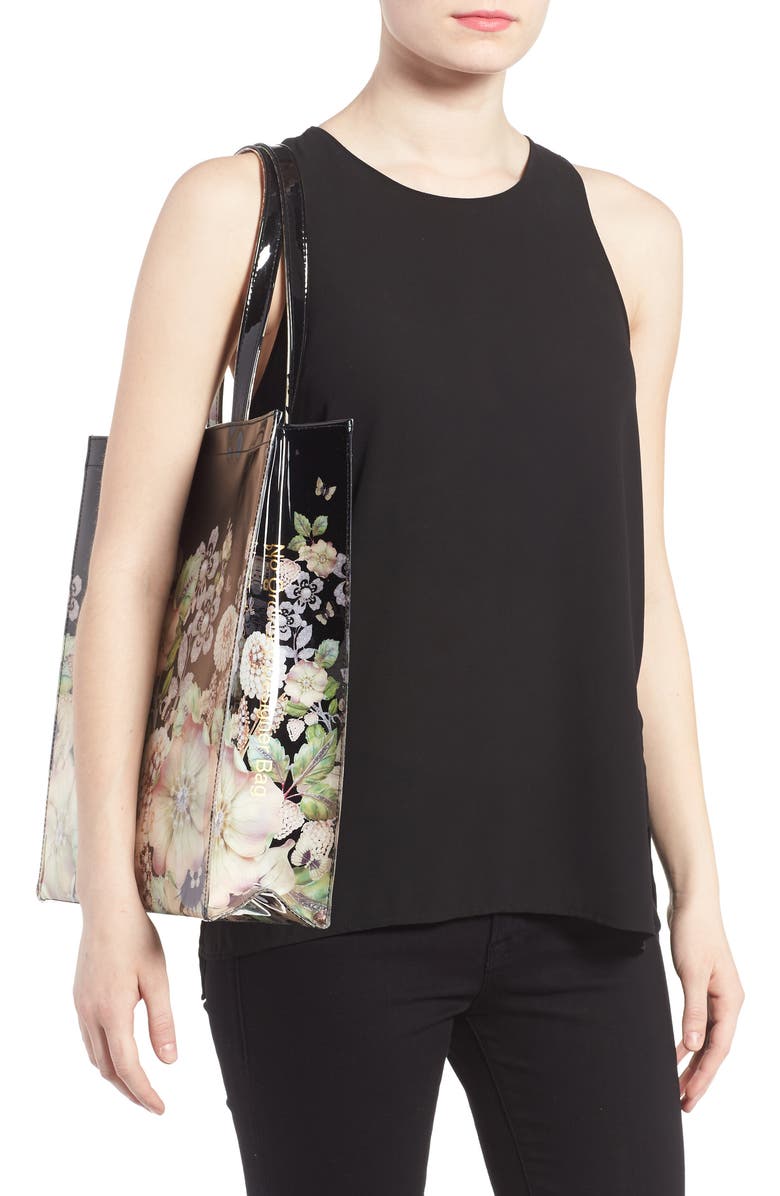 Ted Baker London Gem Gardens Large Icon Tote, Alternate, color,