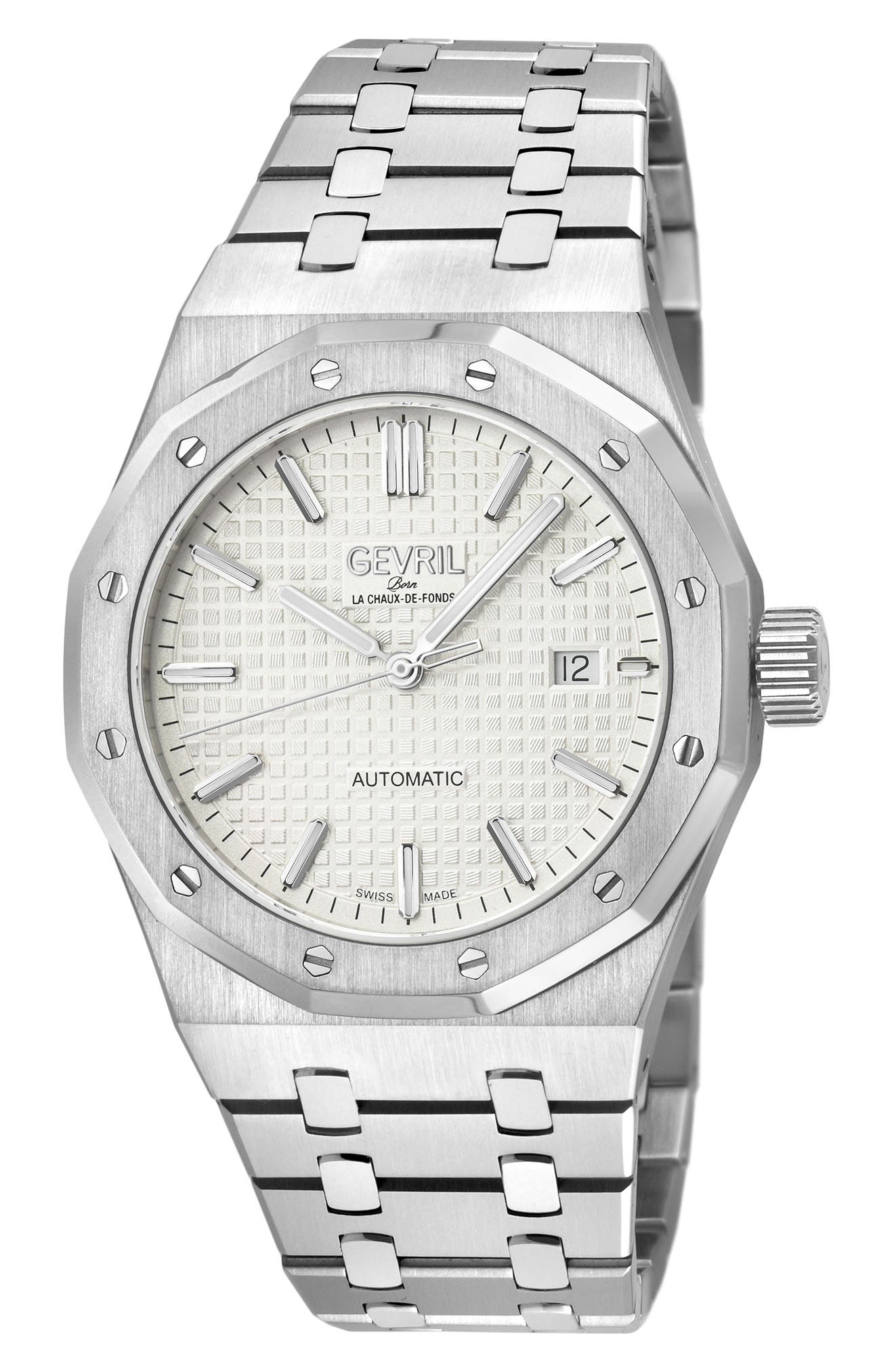 GEVRIL Gotham Automatic Bracelet Watch, 41mm
