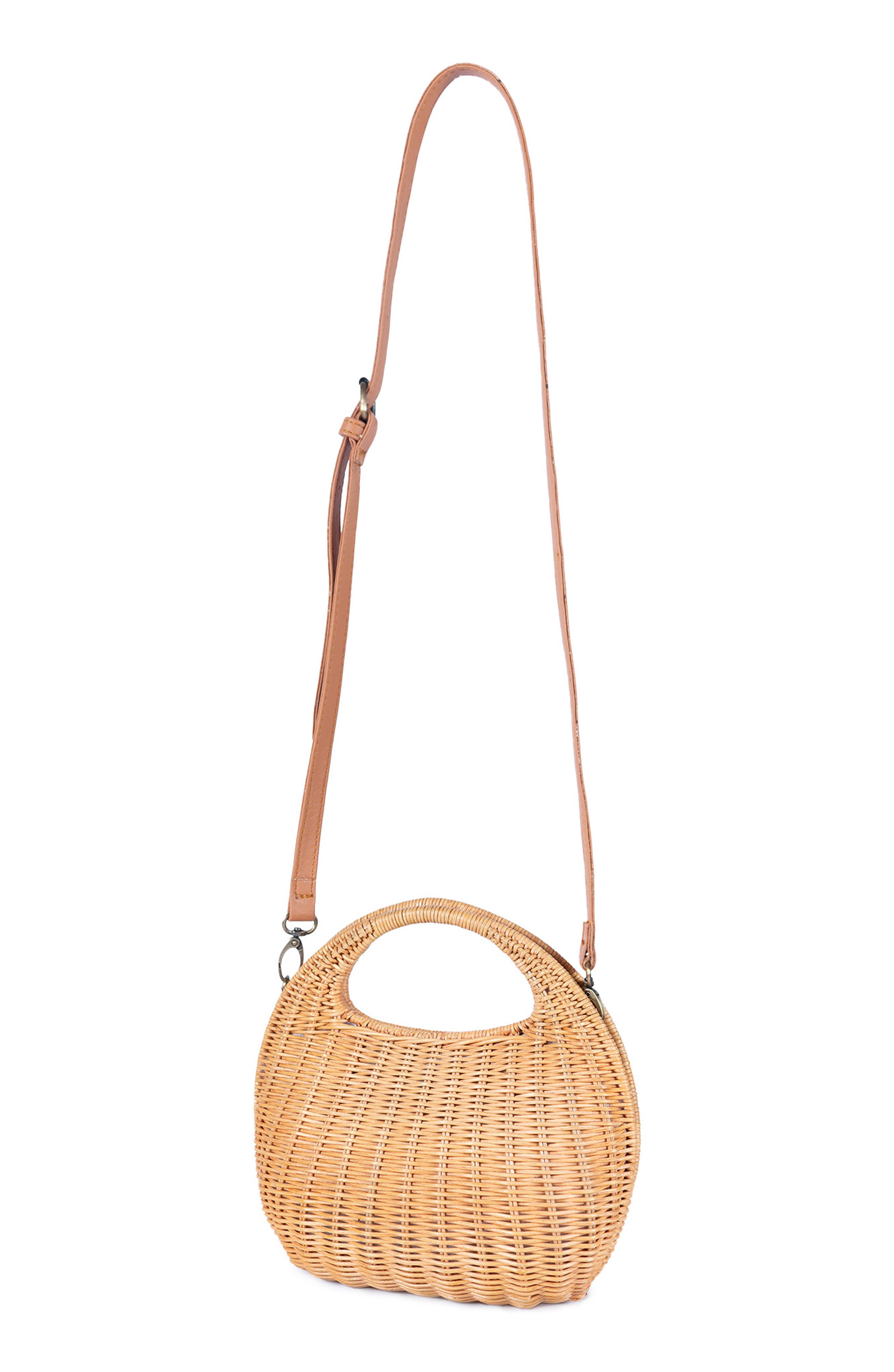 Jelavu Ayla Woven Rattan Top Handle Bag, Alternate, color, 